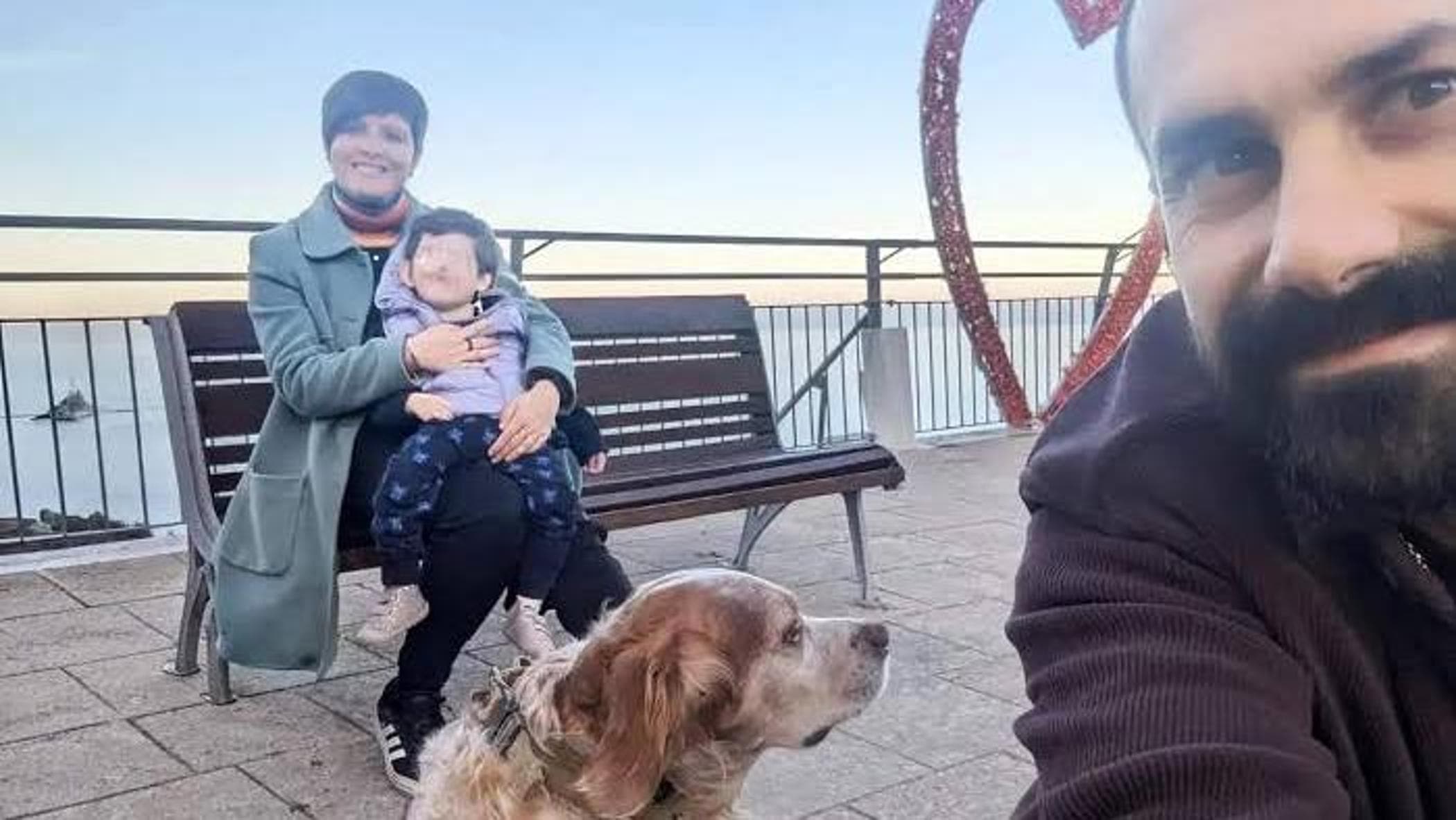 Valentina Pambianco with her husband Luca Abbasciano and their daughter Bianca