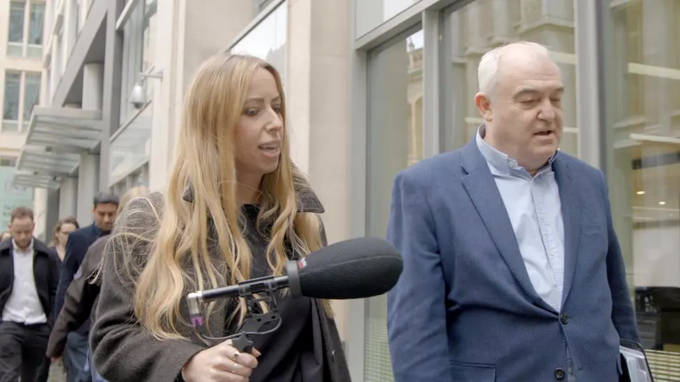 BBC journalist Catrin Nye doorsteps Lighthouse founder Paul Waugh